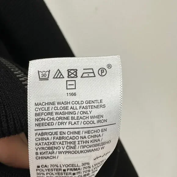 NEW Athleta Sequoia Zip Up Sweater Cardigan Bomber Long Sleeve Black Medium - Picture 12 of 13